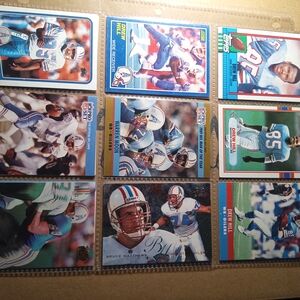 Vintage NFL Oilers Trading Cards Collection